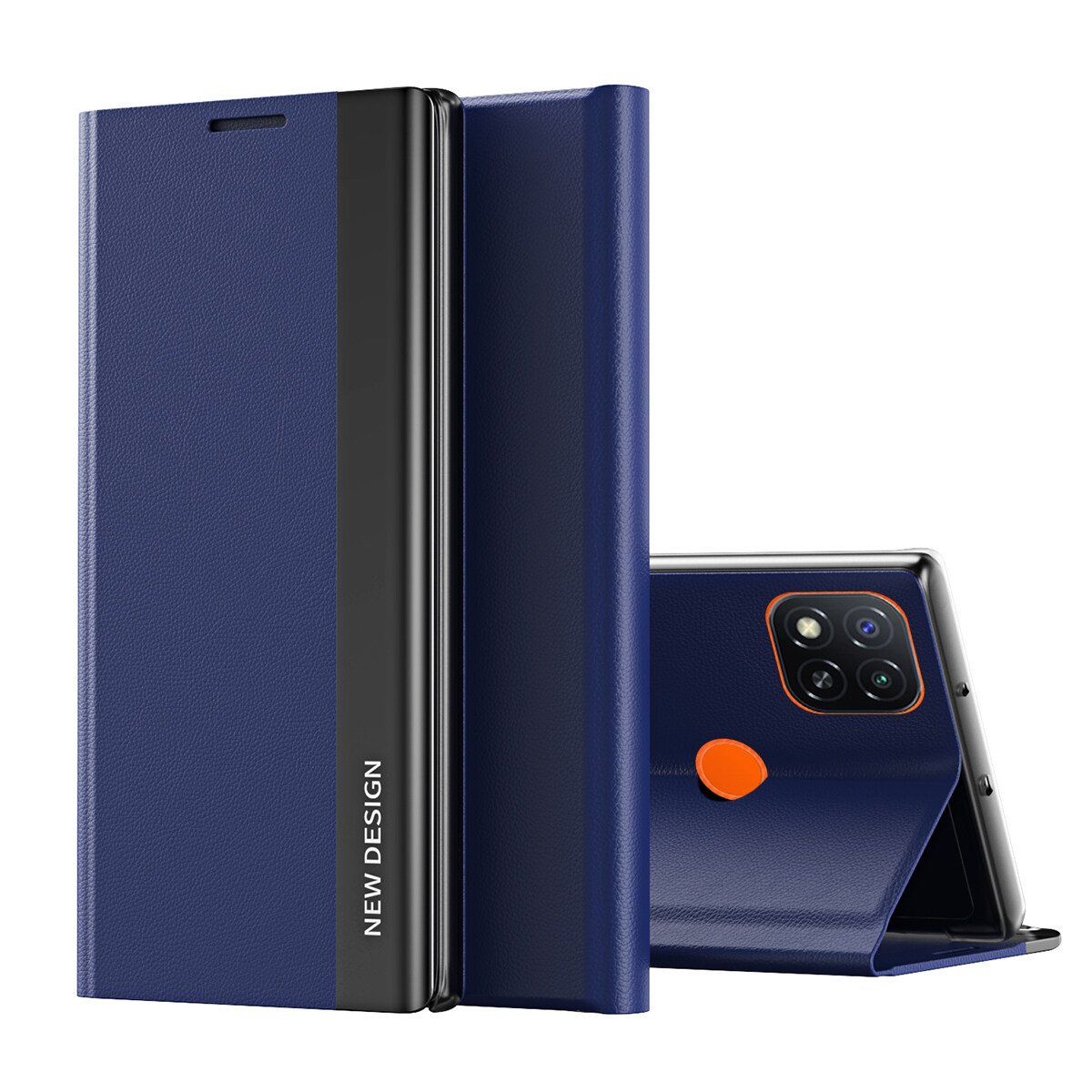 Lthmy for Xiaomi Redmi 9C Thin Slim Folio flip leather magnetic closure case cover