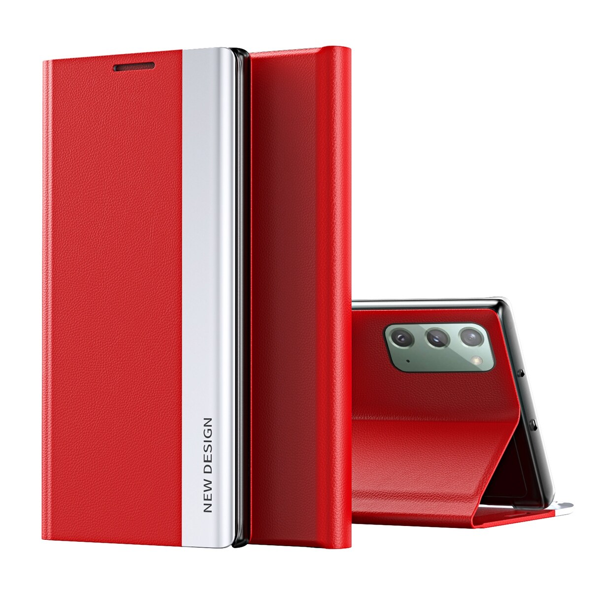 Lthmy for Samsung Galaxy Note 20 Thin Slim Folio flip leather magnetic closure case cover