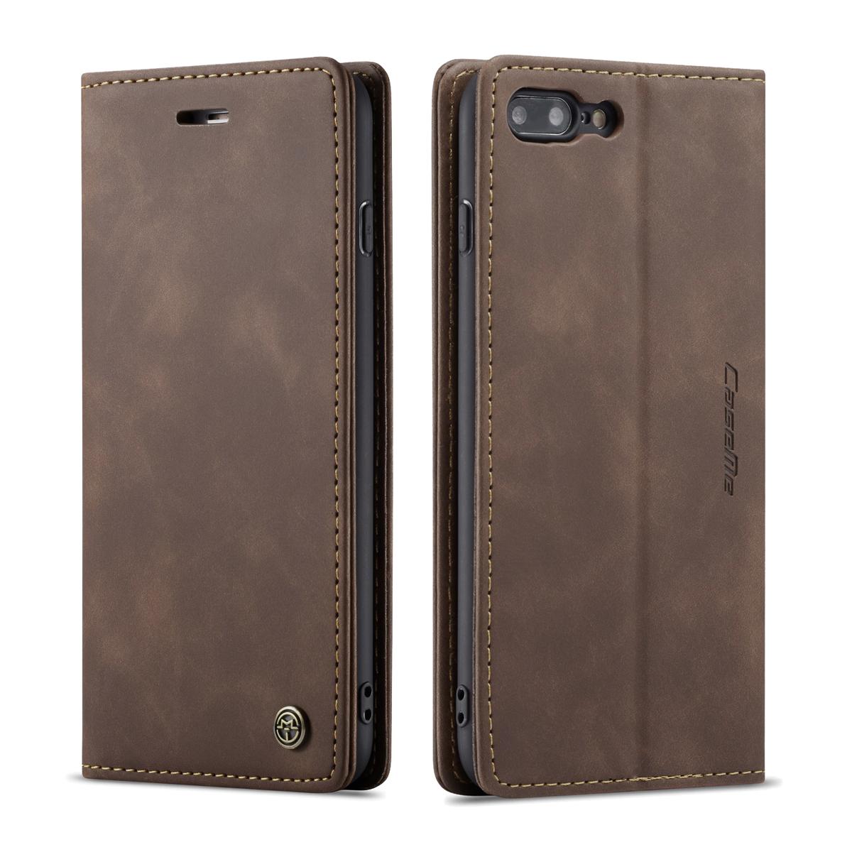 High quality R magnetic flip leather case for 7 plus iphone case wallet card cover