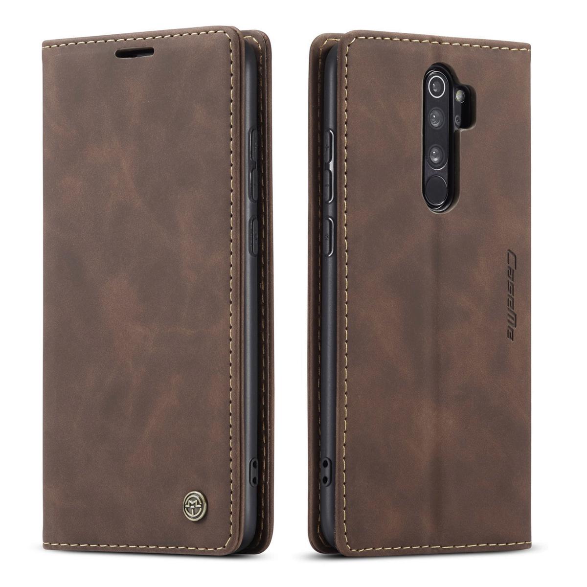 High quality R magnetic flip leather case for Xiaomi Redmi Note 8 Pro phone case wallet card cover