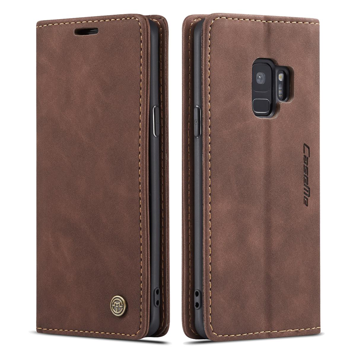 High quality R magnetic flip leather case for Samsung Galaxy S9 phone case wallet card cover