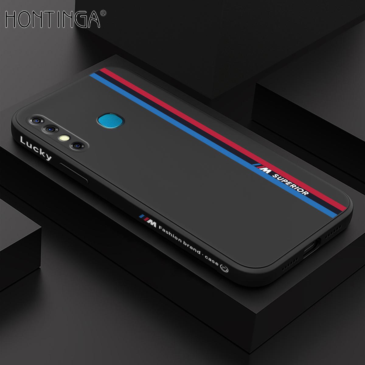 Hontinga for Infinix Hot 8 / Hot 8 Pro Back Cover Fashion Racing Side Design Case Square Edg Silicone Phone Case