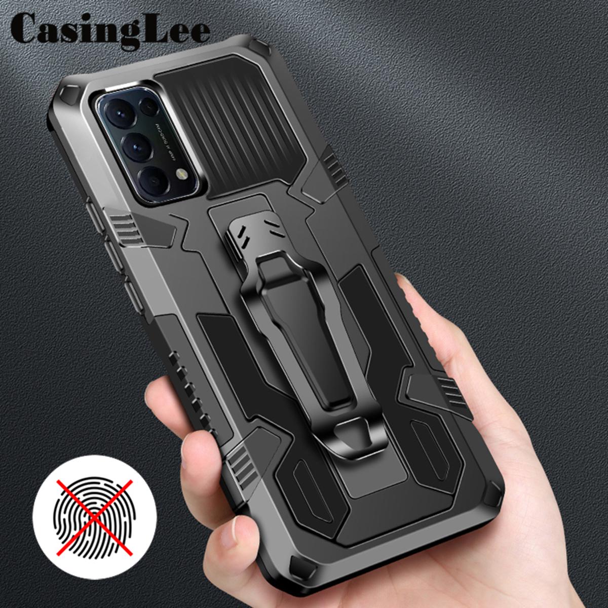 Casinglee for Oppo Reno 5 case shockproof armor stand case with metal clip Oppo ren5 cover phone case Mountain car phone case