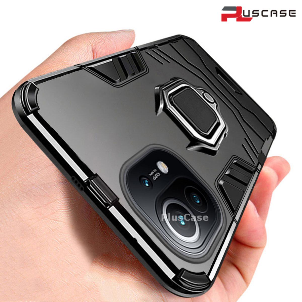 Pluscase for Xiaomi 11 Lite 5G ne/mi 11 Lite ring stand Holder case hard back shockproof cover