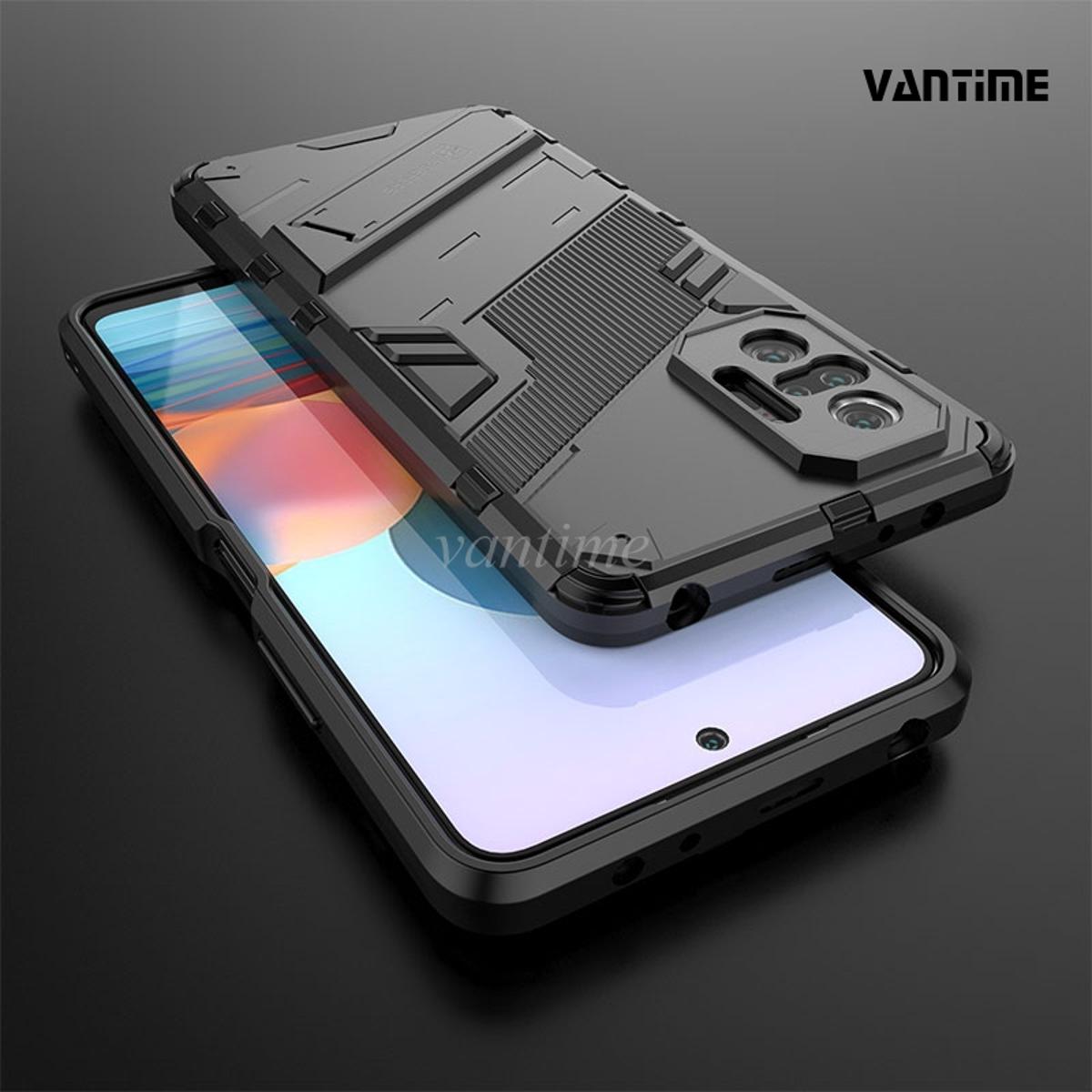 Vantime for Xiaomi Redmi Note 10 Pro 4G foreign version case kickstand ultra thin shockproof matte back cover