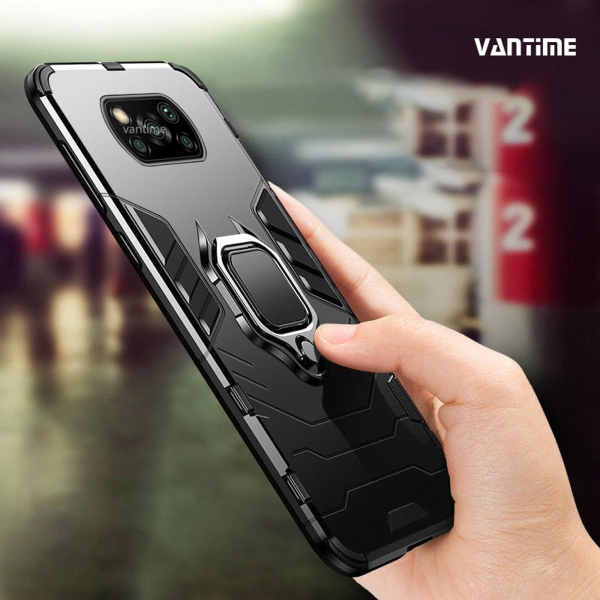 Vantime for Xiaomi Poco X3 pro/poco X3 NFC case hard shockproof stand cover holder