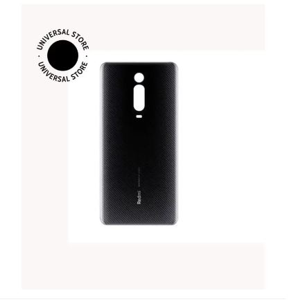 Replacement Backshell Glass Panel for Xiaomi Mi 9T Pro Battery Back Door Housing With Carbon Fiber - Black
