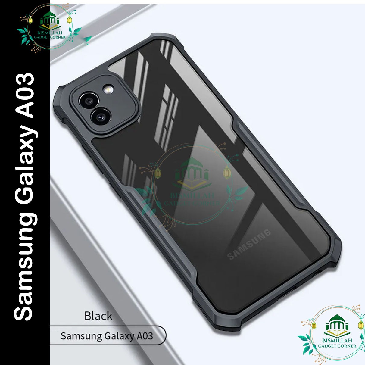 Xundd Back Cover for Samsung Galaxy A03 Transparent Hybrid Hard PC Back Bumper