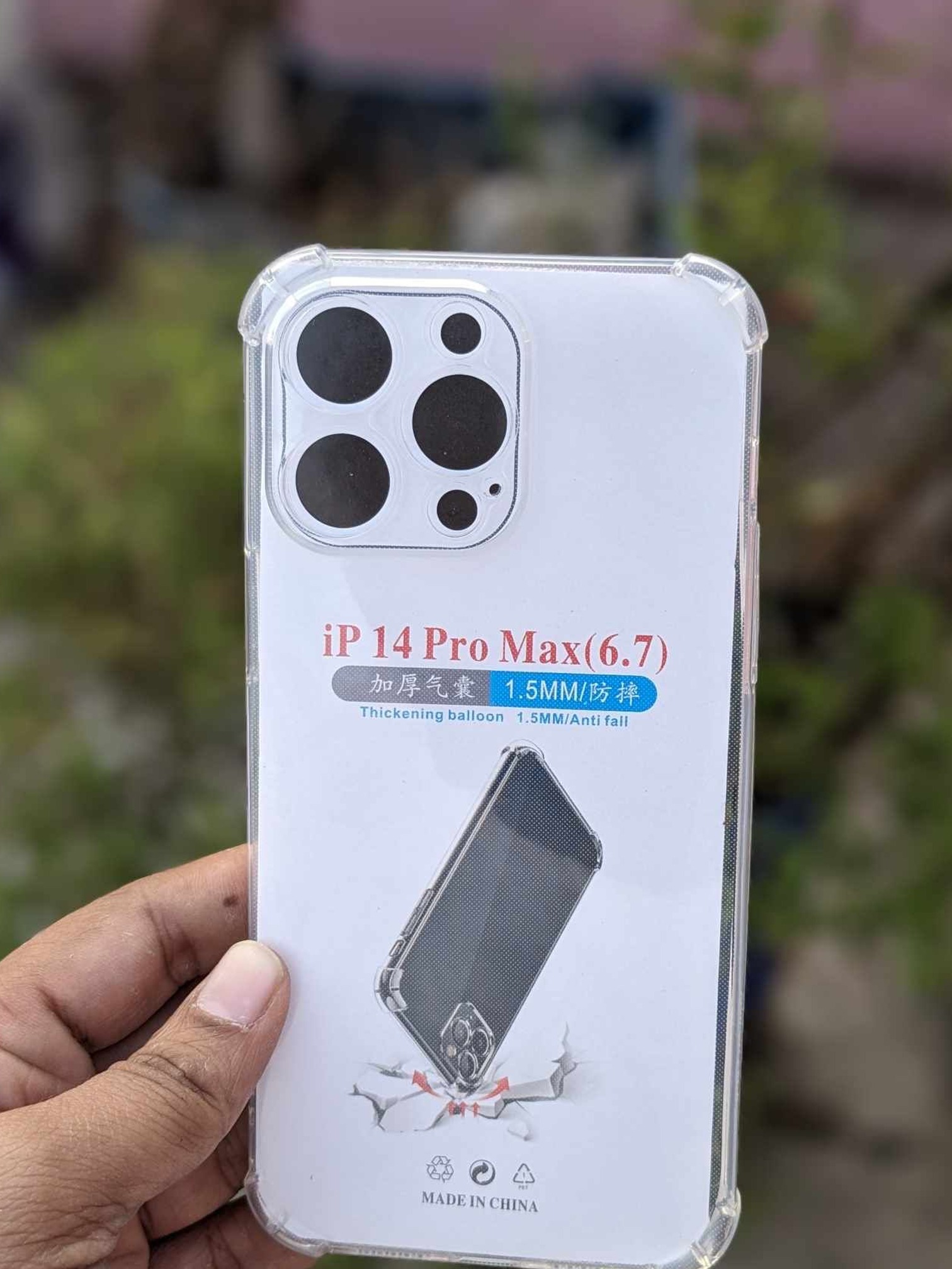 For Apple iPhone 14 Pro Max Shockproof transparent liquid crystal long time use soft premium protective back cover