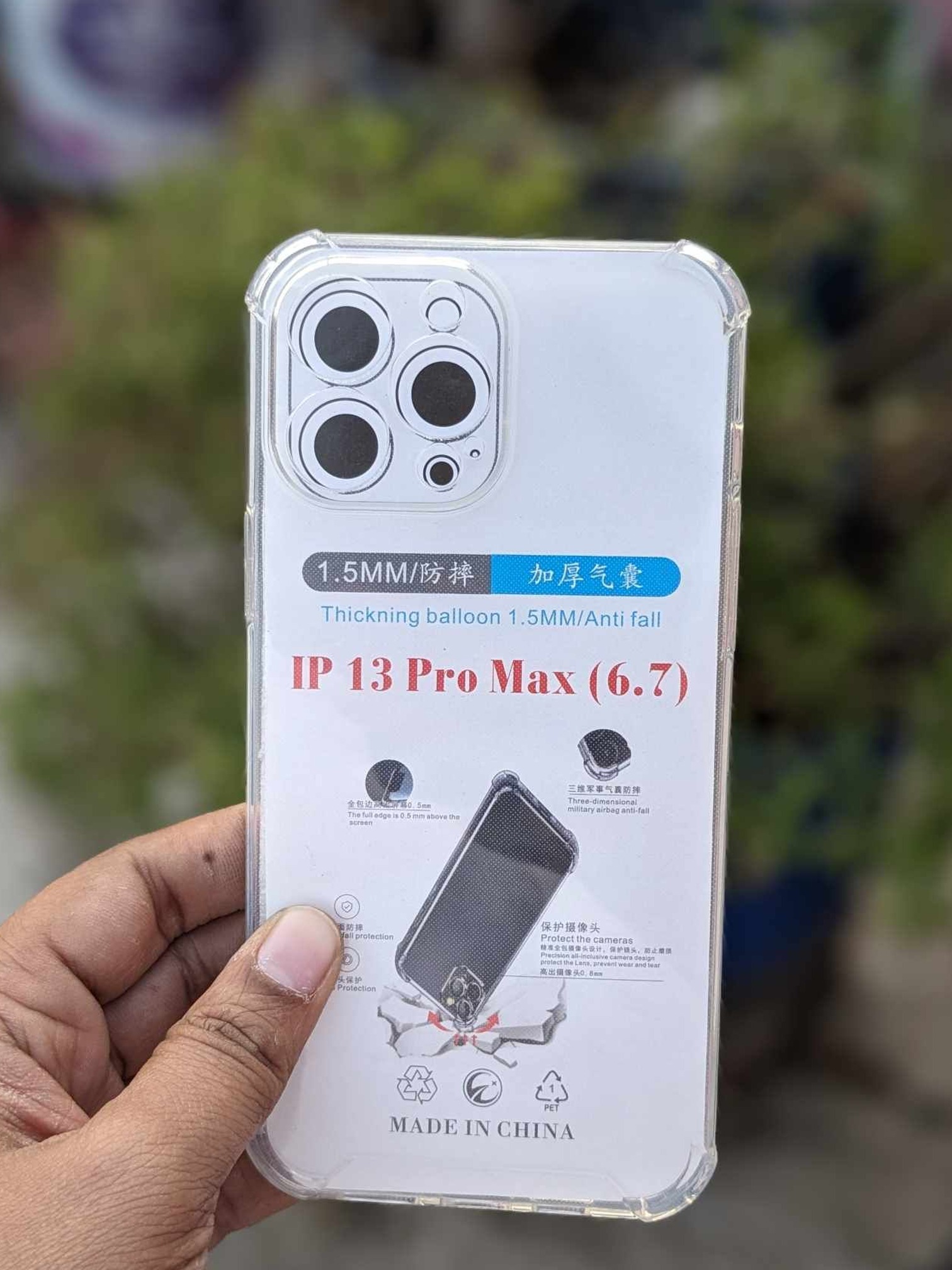 For Apple iPhone 13 Pro Max Shockproof transparent liquid crystal long time use soft premium protective back cover