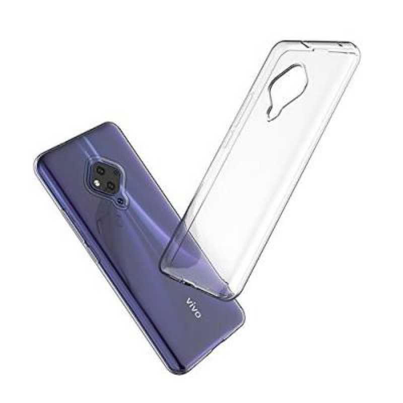 For Vivo S1 Pro Transparent 6D Crystal silicone Bumper case antiShock corner Clear back cover