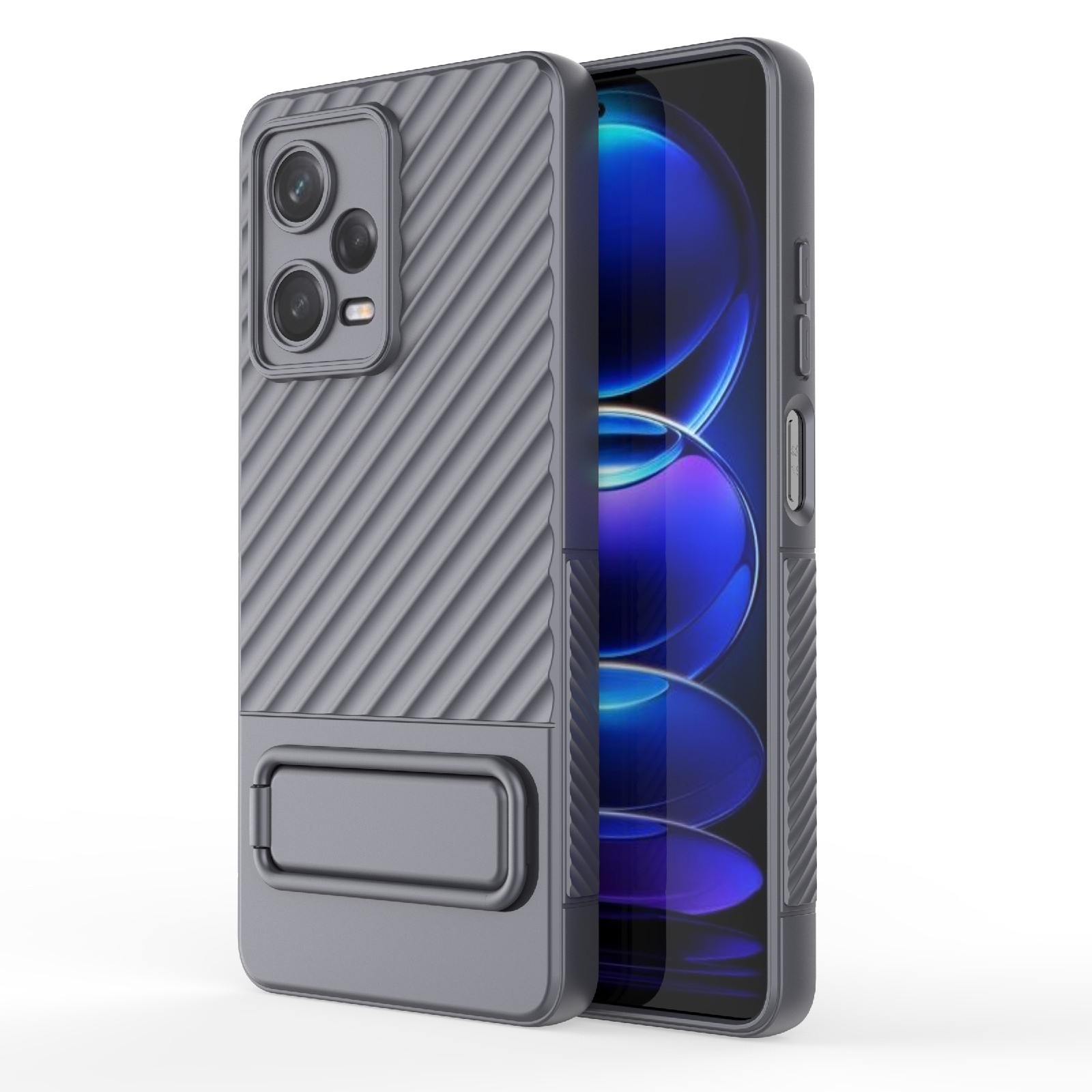 (New)For Xiaomi Redmi Note 12 Pro 5G Global Wavy Texture TPU Phone Case with Lens Film