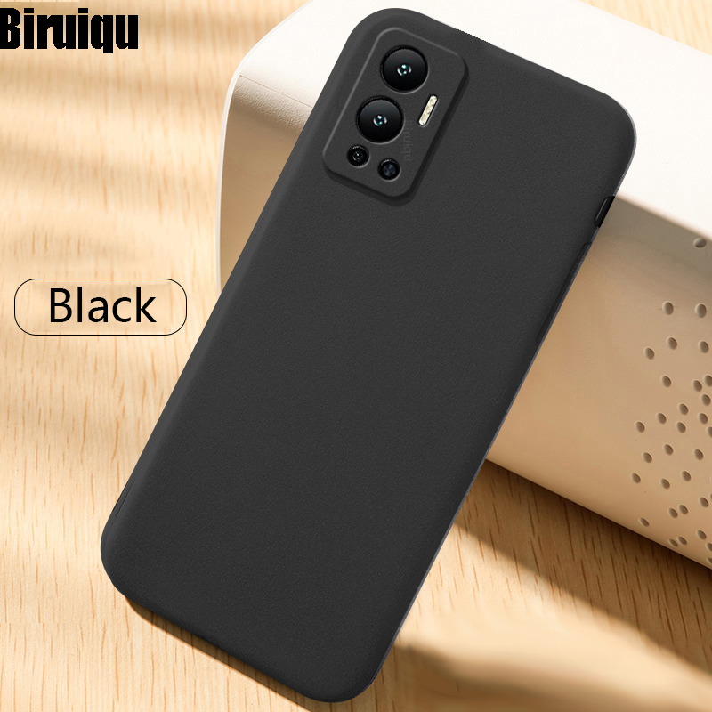 Infinix Hot 12 Liquid Silicone Mobile Back Cover Case Ultra Thin Scratch Resistant