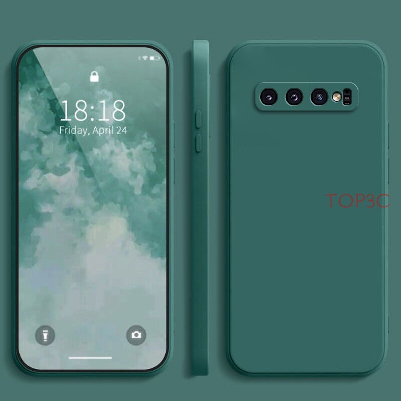 Samsung Galaxy S10 Liquid Silicone Shockproof Soft Back Cover