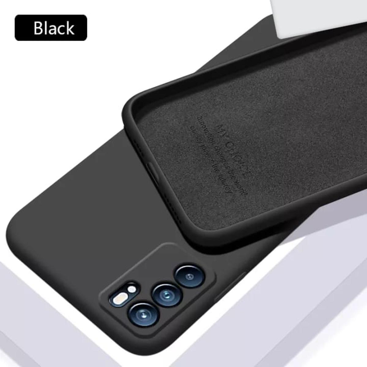 For Oppo Reno6 Pro 5G Liquid Silicone Soft Gel Rubber Shockproof Cover For Oppo Reno 6 Phone Case - Camera