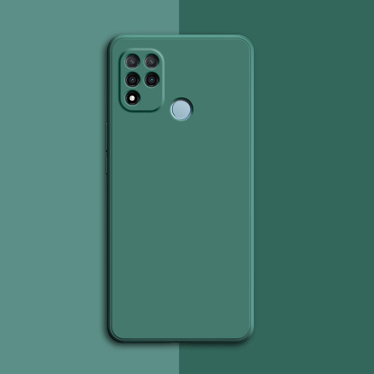 Infinix Hot 10s Silicone Back Cover Simple Square Liquid Case