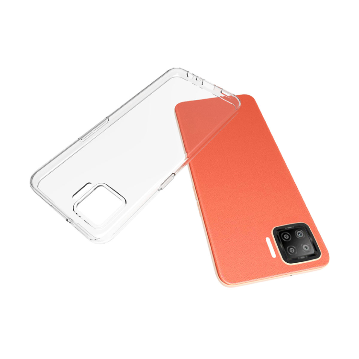 Oppo F17 Pro Transparent TPU Back Case Cover