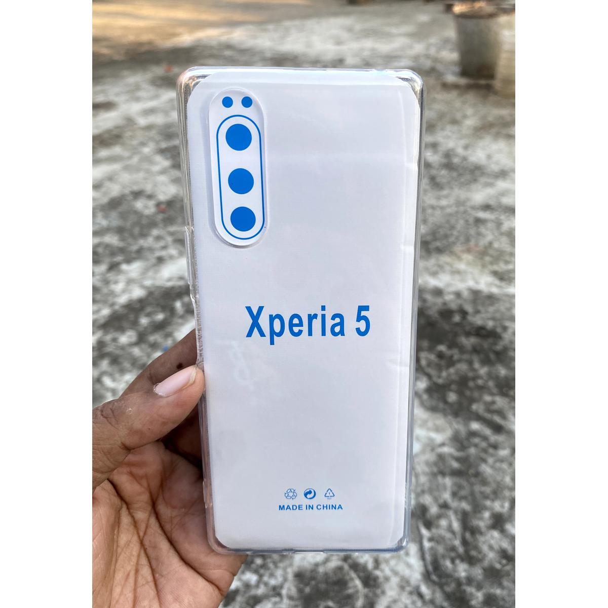 For Sony Xperia 5 shockproof Transparent liquid Cristal clear long time useable soft premium protective back cover