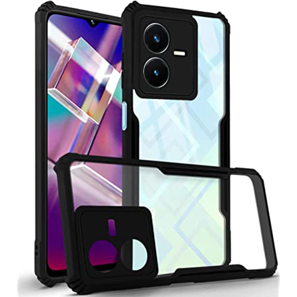 Vivo Y22, Y22s Armor Shockproof TPU Back Cover with Camera Protection, Soft Silicone and Bi-Color Design