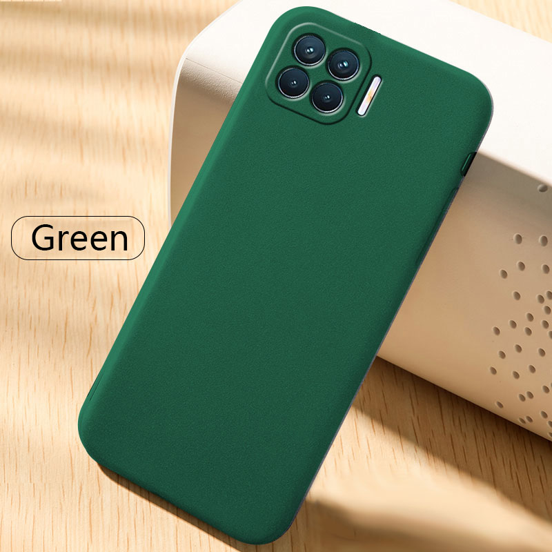 Luxury Square Liquid Silicone Phone Case for Oppo F17 Pro, A93 2020, Reno4 F – Thin, Soft, Candy Cover