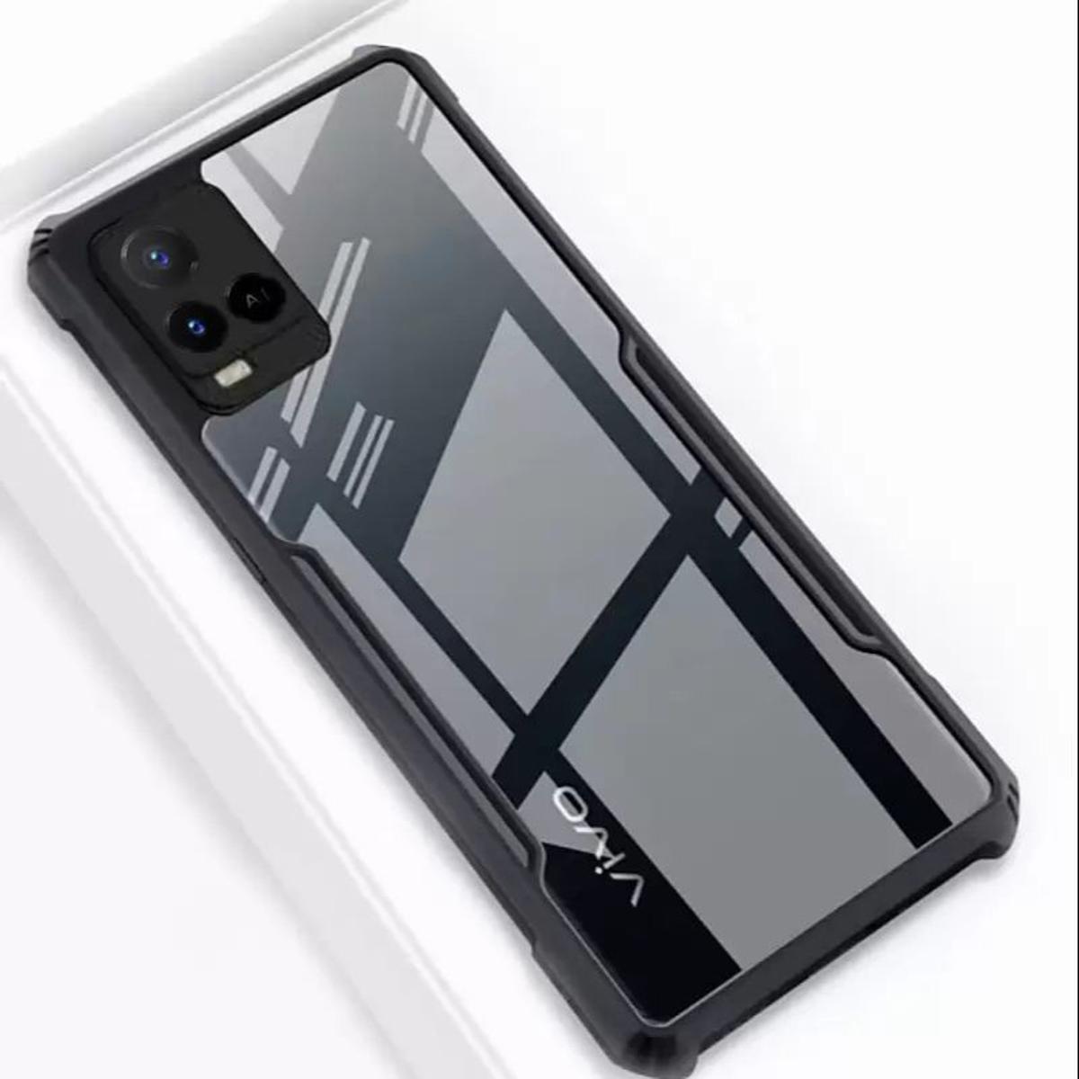 For Vivo Y21 / Vivo Y21S / Vivo Y33S Edge-Reinforced Shockproof Cushion Back Clear Hybrid Transparent Hard Cover Casing - Phone Back Cover