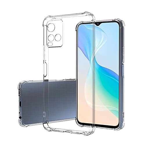 Vivo Y21 Camera Protection Premium Silicone Case Crystal Clear Soft TPU Ultra-Thin Transparent Flexible Protective Mobile Phone Back Cover