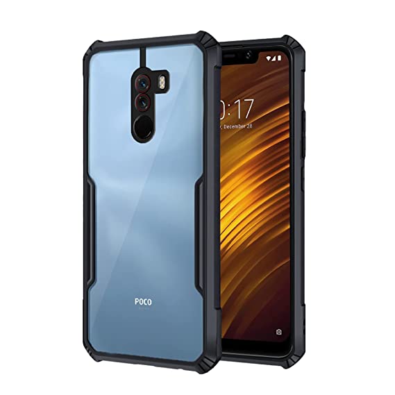 XUNDD Clear Transparent Shockproof Back Case for Xiaomi Pocophone F1, Poco F1 Soft TPU + Acrylic Composite
