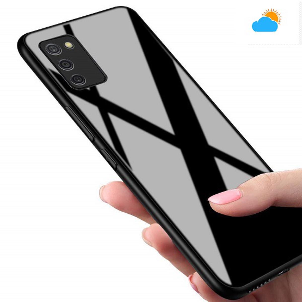 Samsung Galaxy M02S Toughened Glass Back Cover: Luxurious Glass Case Cover for Samsung Galaxy M02S - Durable and Reliable - Phone Back Cover