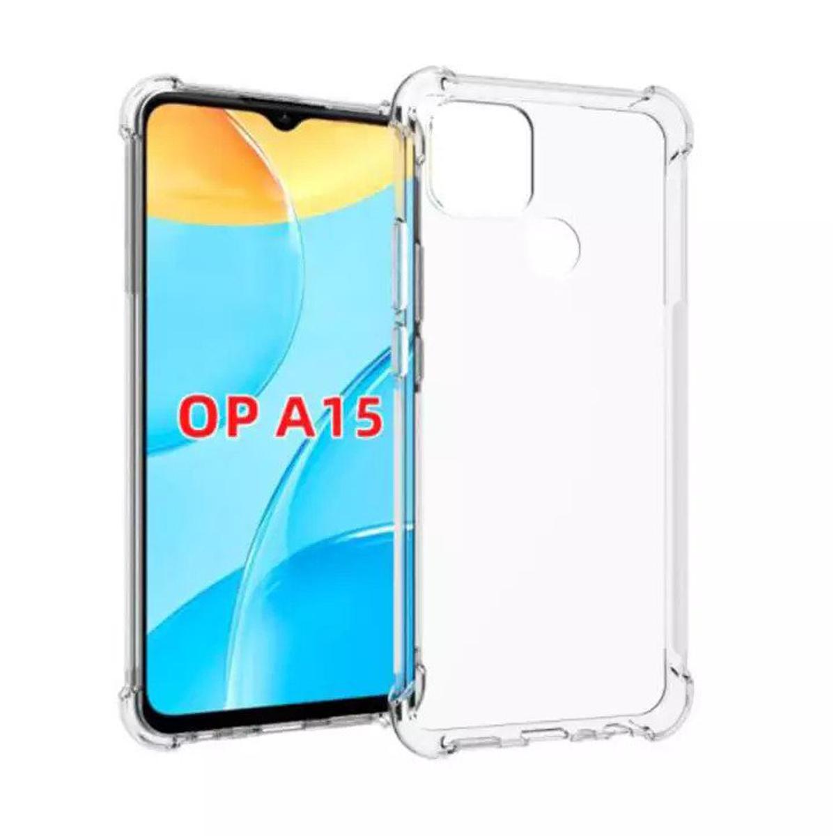 For Oppo A15 Ultra Slim Transparent Anti Shock Side Bumper Corner 4D Crystal Clear Camera Cutting Cover - Phone Back Cover