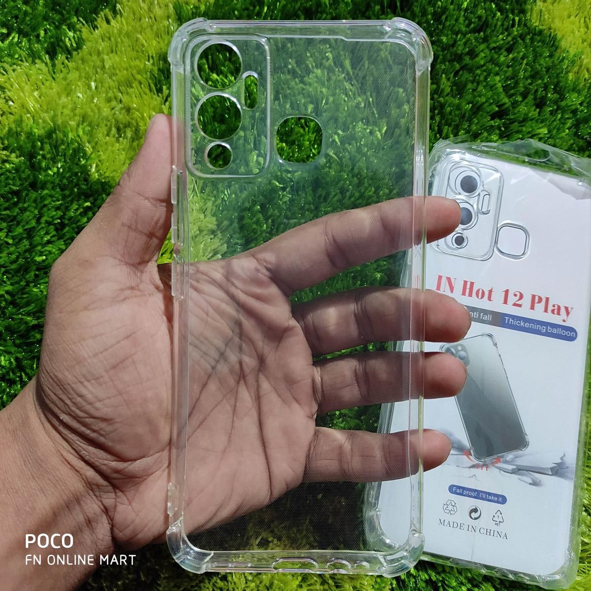 Infinix Hot 12 Play Clear Cover Soft Thin Anti-Scratches Crystal Case(Transparent)