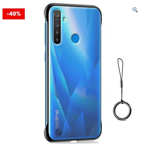 Realme 5 / Realme 5i / Realme 5s   Case Cover Ultra-thin frameless Ring Design transparent matte Back Case