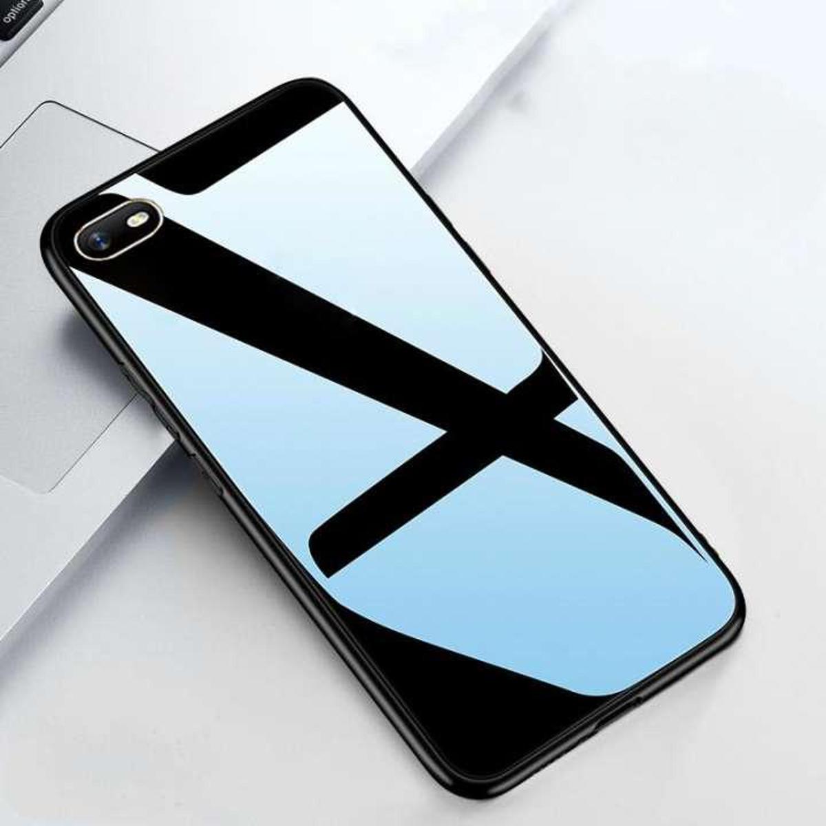 For Oppo A1K /Realme C2 Case -Hong Kong Design Tempered Glass Protector Casing For Oppo A1 K Glass Back Phone Cover - Phone Back Cover
