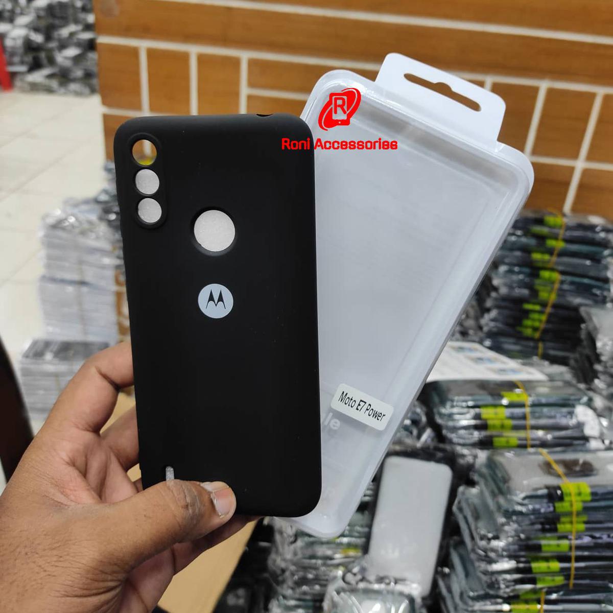 Silicone Cover For Motorola Moto E7 Power / Moto E7i Power - Soft Flexible Premium Shockproof Camera Bumper Protective Stylish Silicon Back Cover