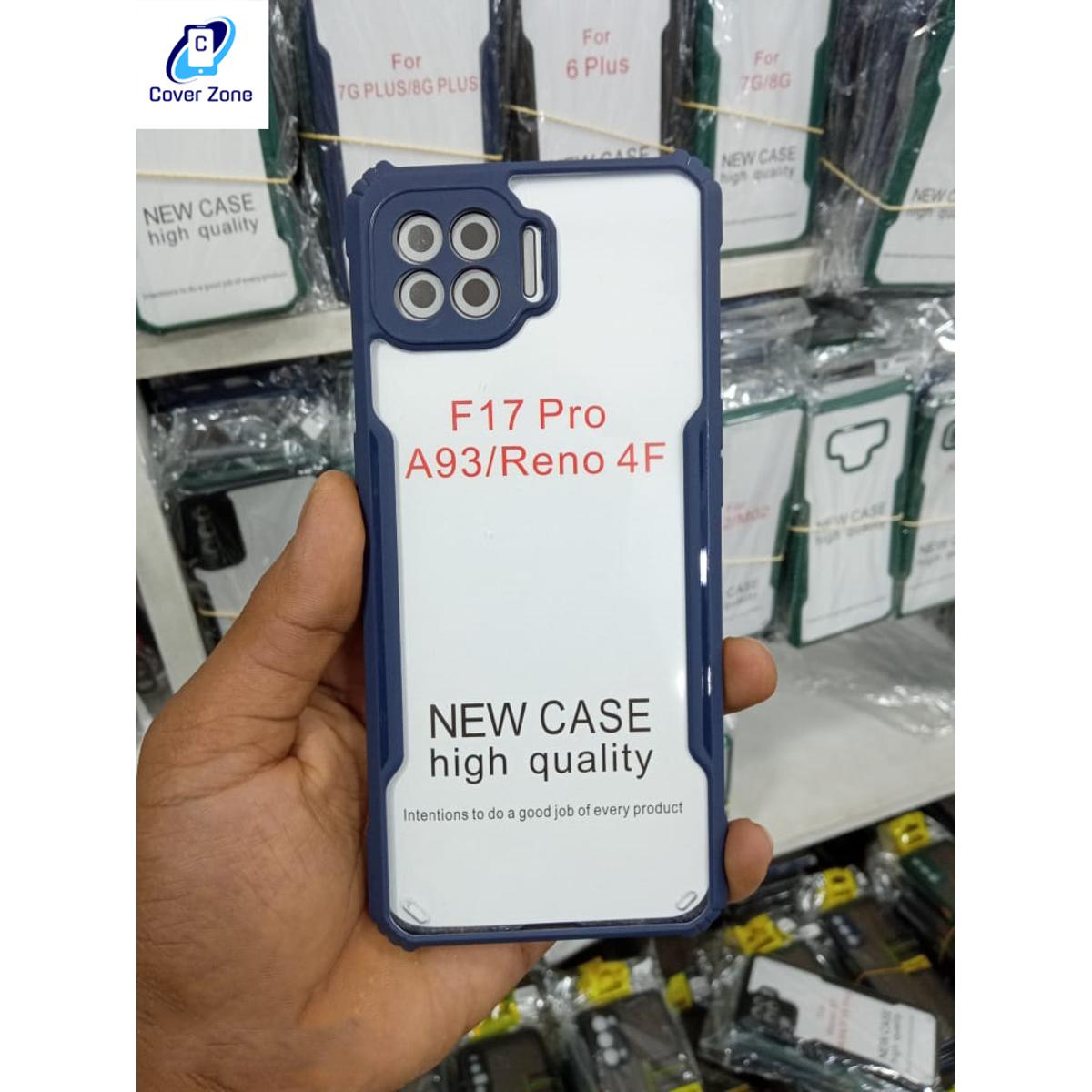 For Oppo F17 Pro Shockproof Bumper Transparent Phone Back Cover Case - Phone Back Cover - Phone Back Cover (Back Case Cover For Smartphone)