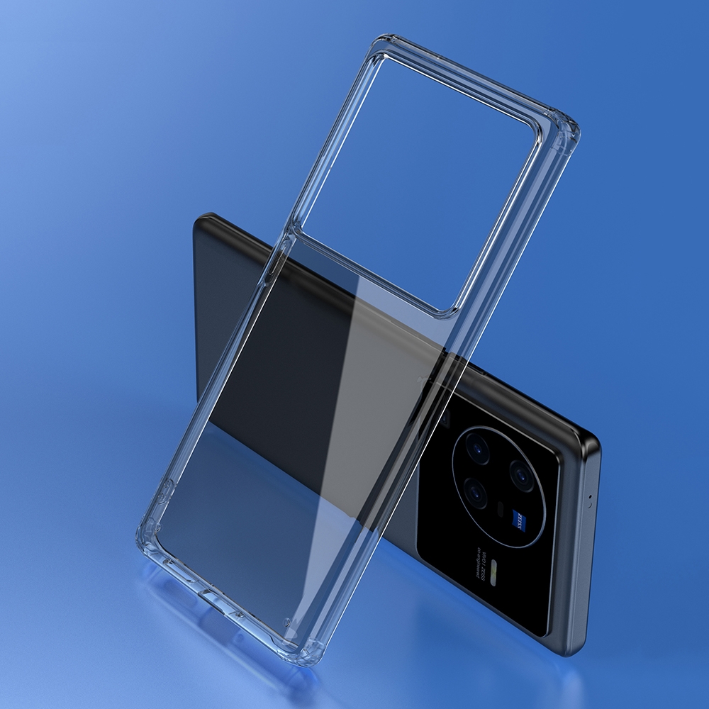 For vivo X80 transparent case Crystal PC + TPU Phone Case