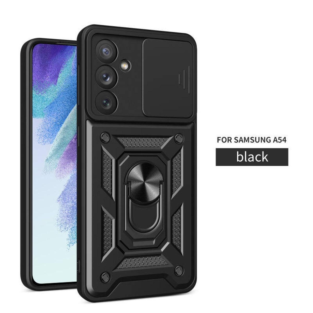 For Samsung Galaxy A54 4g mobile phone case camera thick armor TPU pc hard ring car ring bracket shockproof back cover