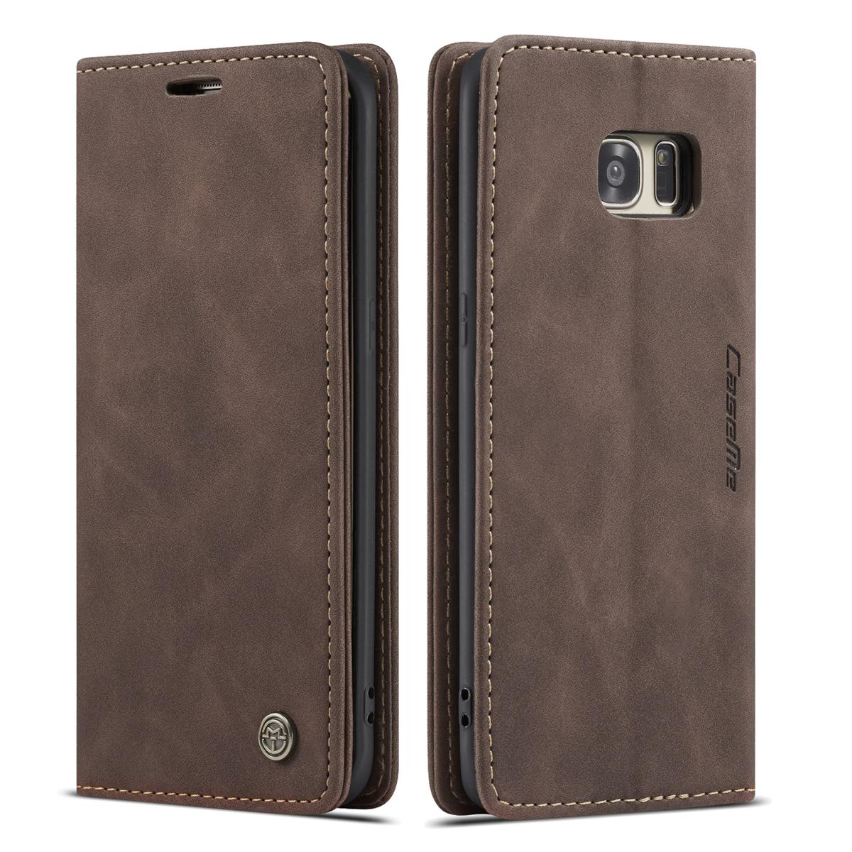 High quality R magnetic flip leather case for Samsung Galaxy S7 Edge phone case wallet card cover
