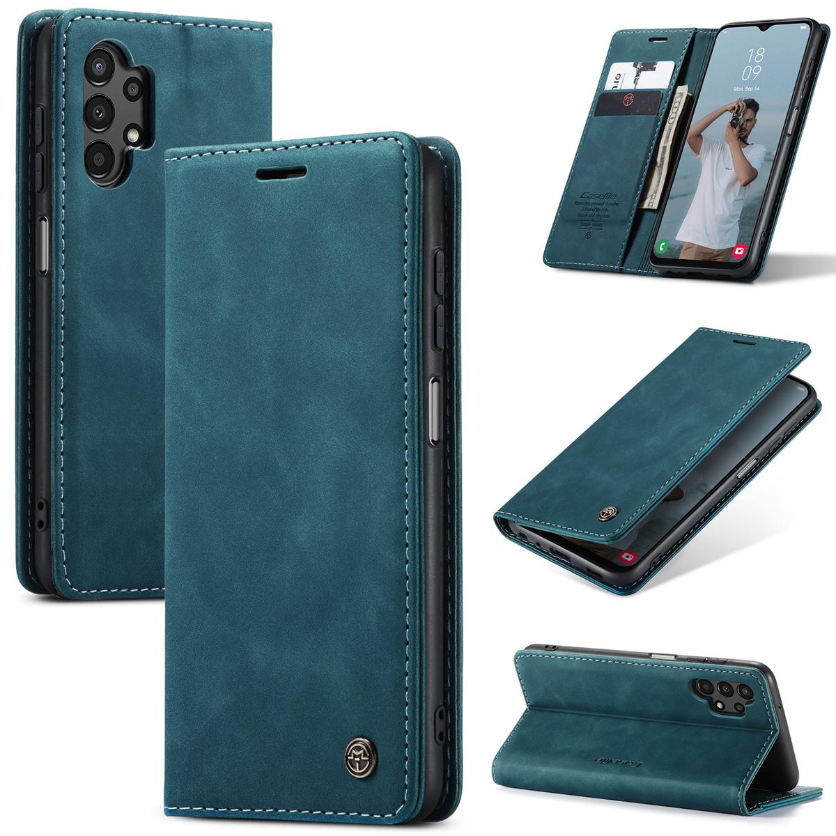 High quality R magnetic flip leather case for Samsung Galaxy A13 4G phone case wallet card cover