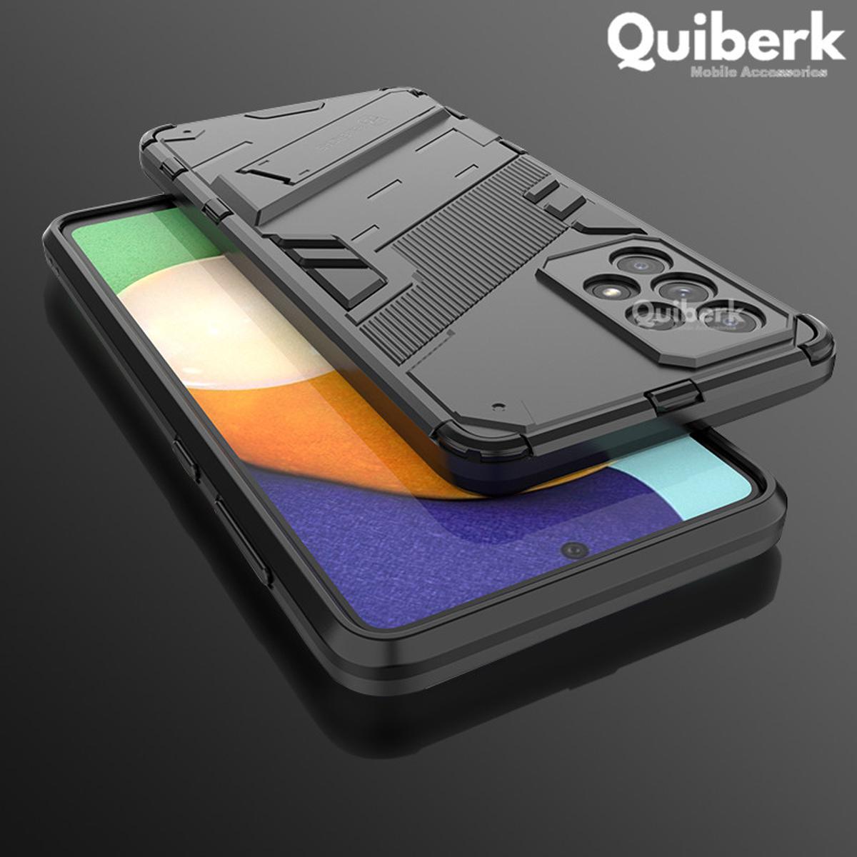 Quiberk for Samsung Galaxy A73 5G phone case kickstand holder hard back protector shockproof cover