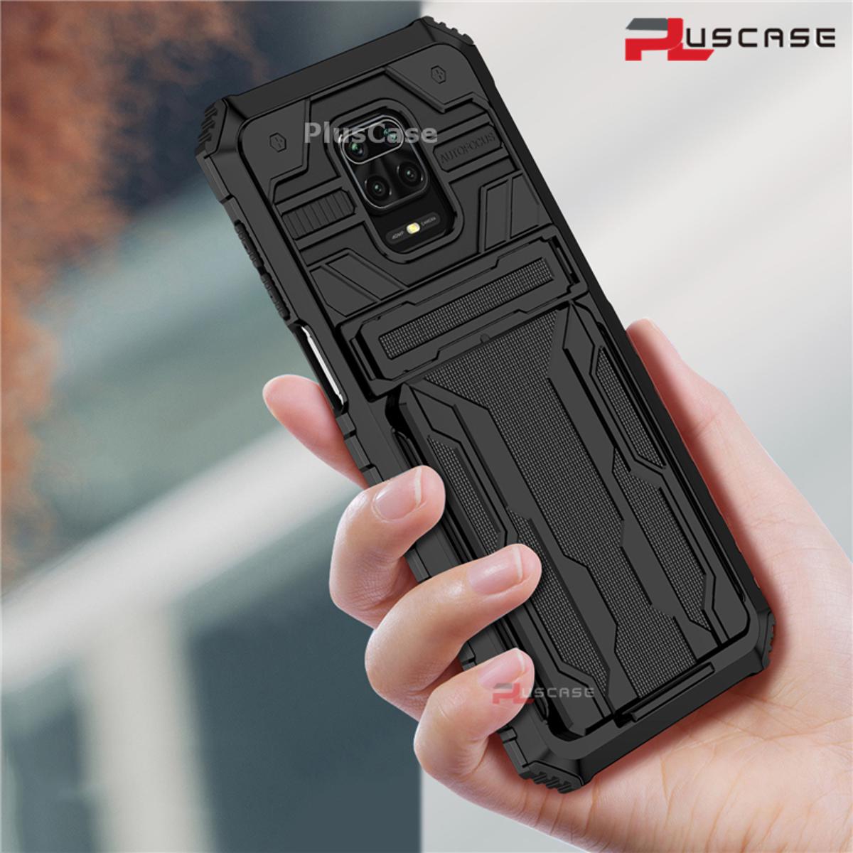 Pluscase for Xiaomi Redmi Note 9 s case Holder lens card slot protect shell pin shockproof back cover