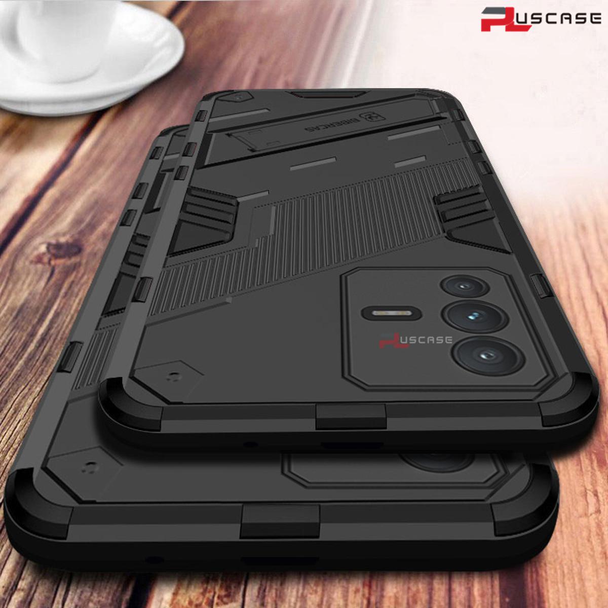 Pluscase for Vivo v23 5G stand case shockproof lens camera armor protective shell