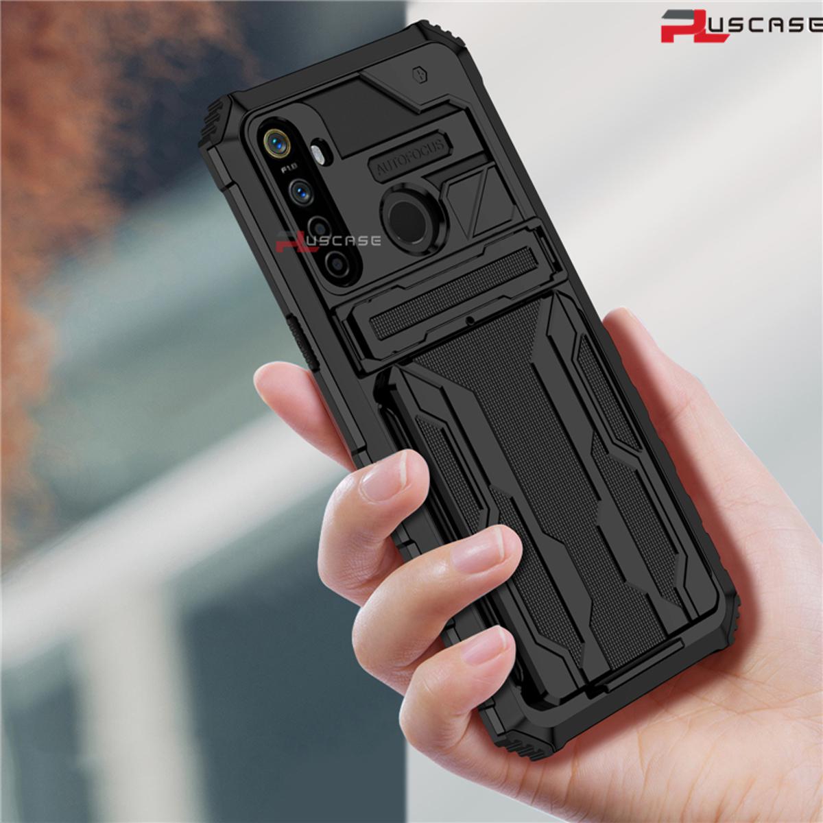 Pluscase for realme 6i/5i/5/5 s case card slot lens holder protect sleeve pin shockproof back cover