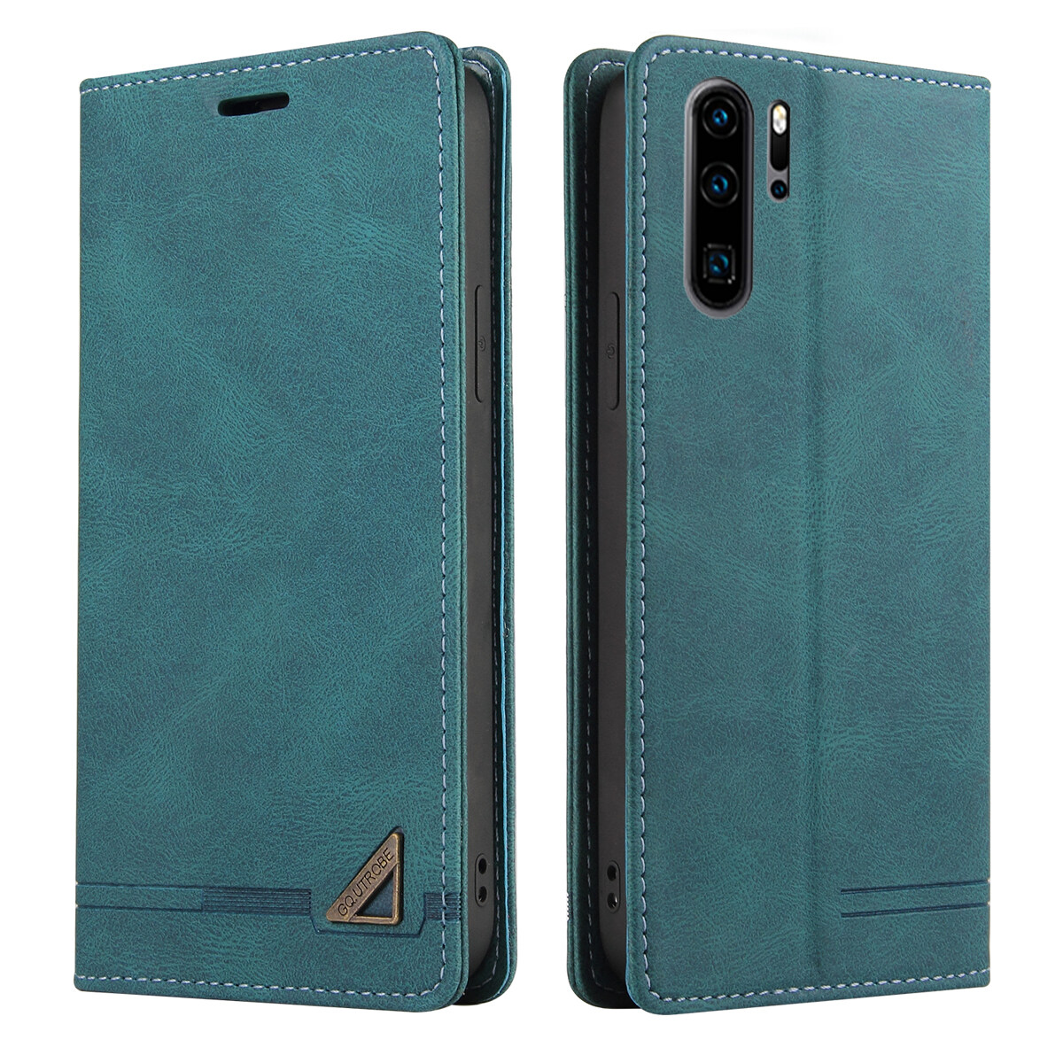Retro leather wallet flip built-in card slots and magnetic closure protective cover for Huawei P30 Pro phone cases