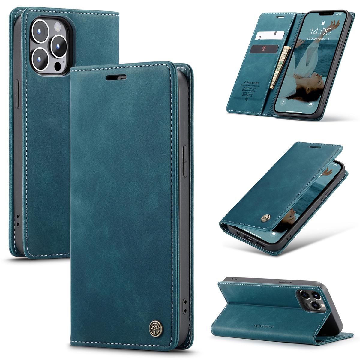 High quality retro magnetic flip leather case for Apple 13 Pro Max phone case wallet card cover