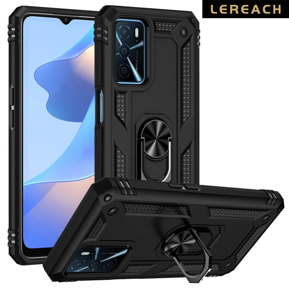 Lereach for Oppo A16 mobile phone case TPU pc hard ring car bumper ring back cover