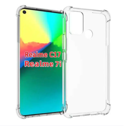 transparent back cover for realme c17 realme 7i - Phone Back Cover