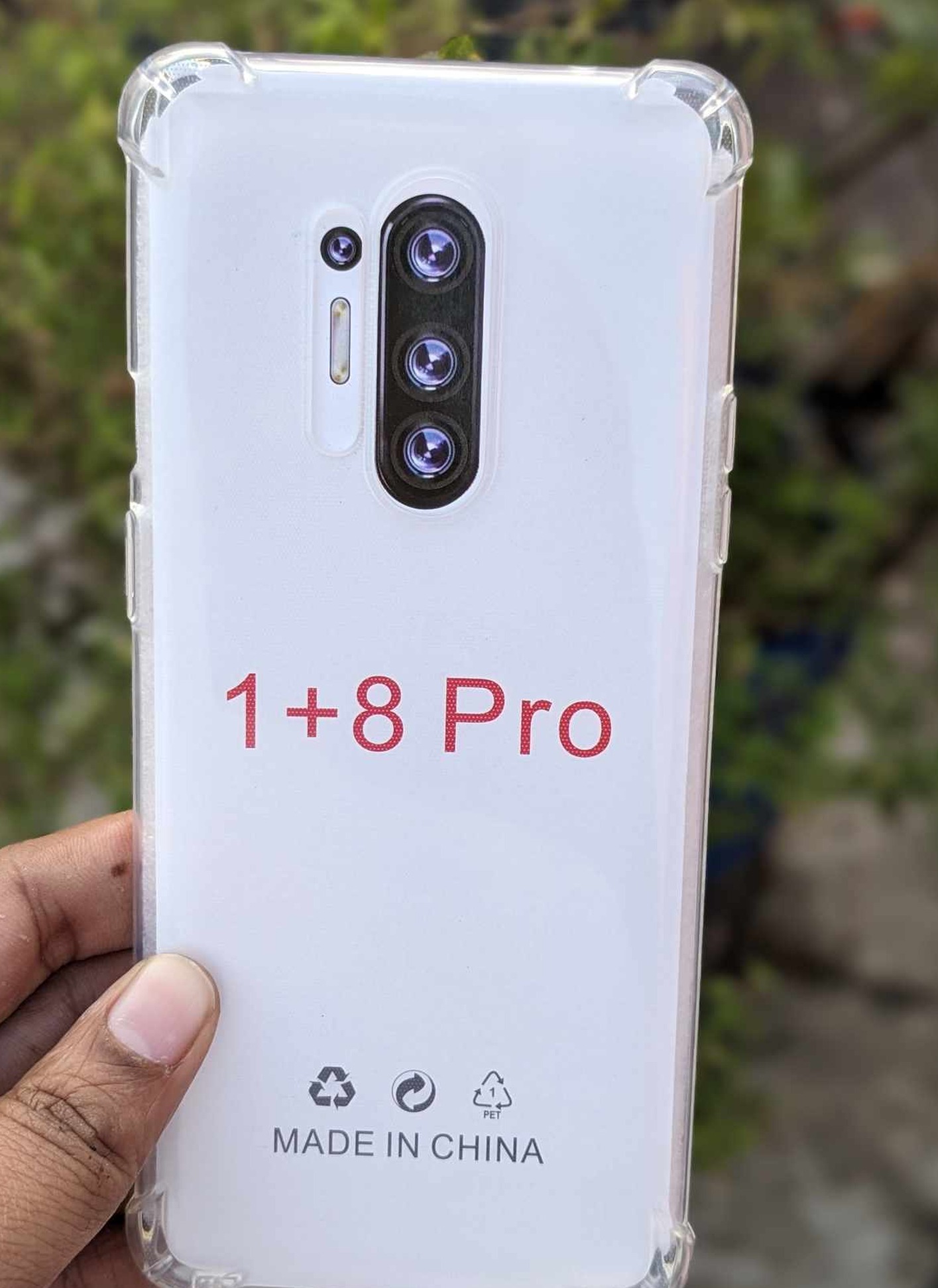 For OnePlus 8 Pro Shockproof transparent liquid crystal long time use soft premium protective back cover