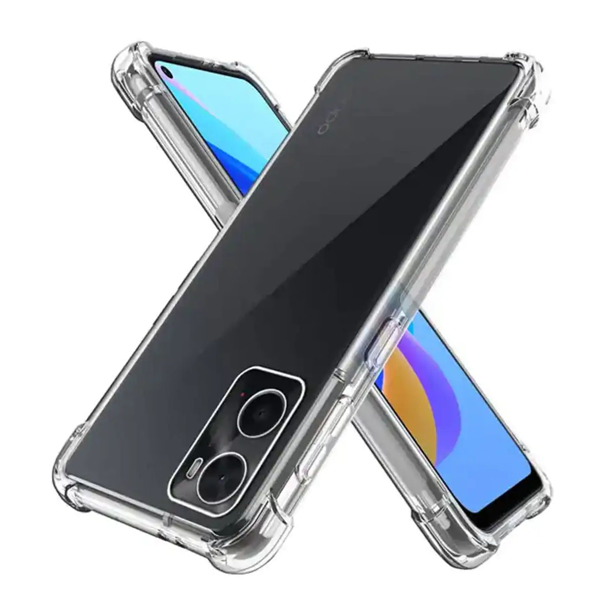 OPPO A76 4G / OPPO A36 4G / OPPO A96 4G Shockproof TPU Bumper Clear Acrylic Mobile Phone Case For Oppo A76 Back Cover