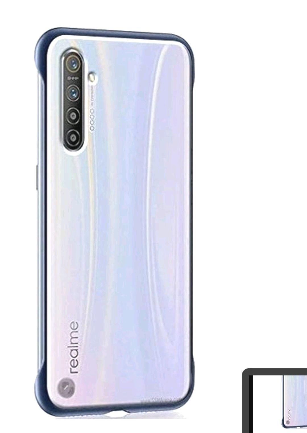 for Realme 6 Pro frameless Slim Back Cover side open