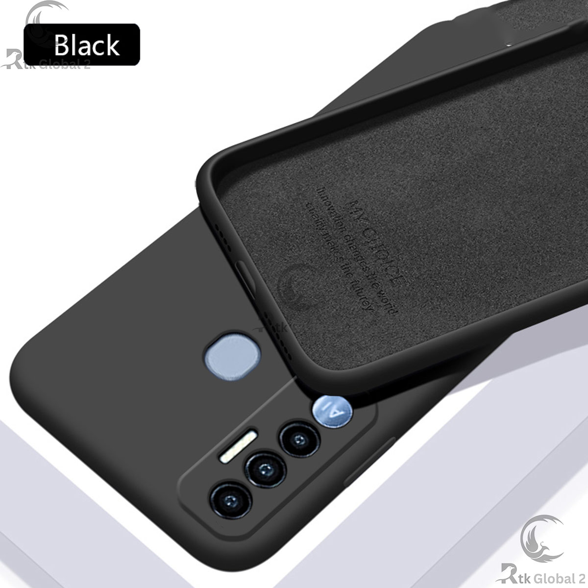Silicone case For Tecno Spark 7 Pro // Case Liquid Silicone Soft Rubber Shockproof Cover
